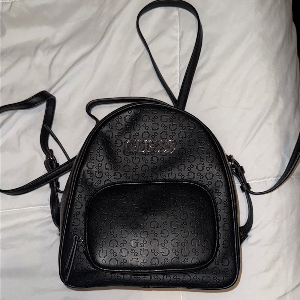 GUESS Embossed Black Backpack